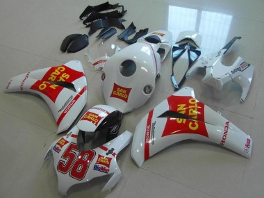 Online Blanco Rojo Amarillo San Carlo 58 Carenado Moto Honda CBR1000RR 2008-2011