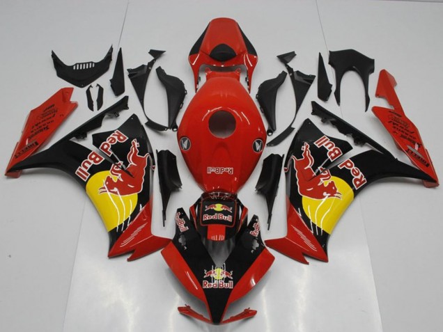 Online Rojo Negro Amarillo Rojo Bull Carenado Moto Honda CBR1000RR 2012-2016
