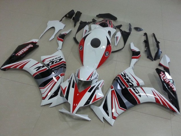 Online Blanco Rojo Plata Negro One Heart Carenado Moto Honda CBR1000RR 2012-2016