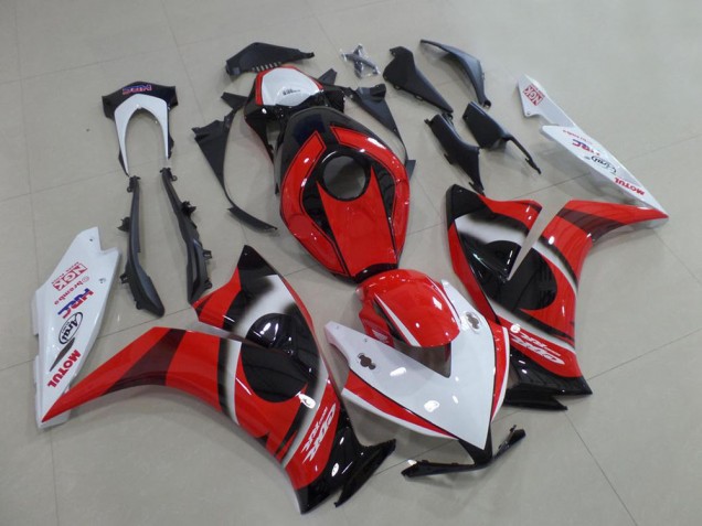 Online Blanco Rojo Negro Brillante Carenados Moto Honda CBR1000RR 2012-2016