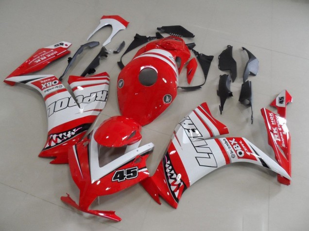 Online Blanco Rojo Liverpool 45 Carenado Moto Honda CBR1000RR 2012-2016