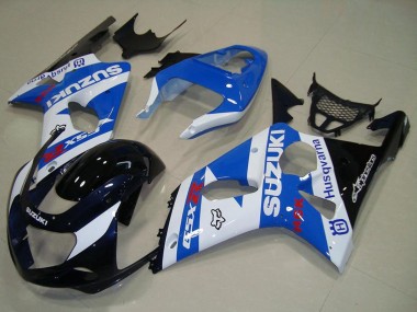 Online Blanco Azul Negro Brillante Carenado Moto Suzuki GSXR 1000 2000-2002