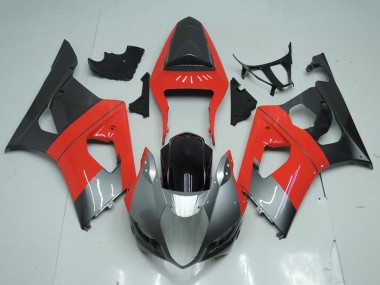 Online Rojo Plata Negro Carenados Moto Suzuki GSXR 1000 2003-2004
