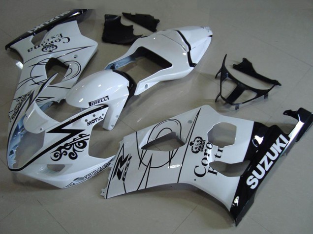 Online Blanco Negro Corona Carenado Moto Suzuki GSXR 1000 2003-2004