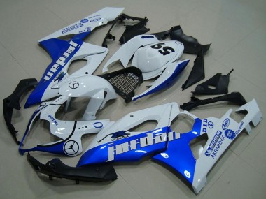 Online Blanco Azul Jordan 59 Carenado Moto Suzuki GSXR 1000 2005-2006