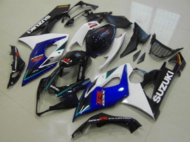 Online Blanco Azul Negro Brillante Carenado Moto Suzuki GSXR 1000 2005-2006