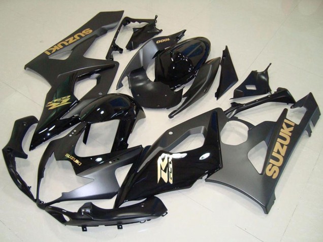 Online Negro Brillante Negro Mate Oro Calcomanía Carenado Moto Suzuki GSXR 1000 2005-2006