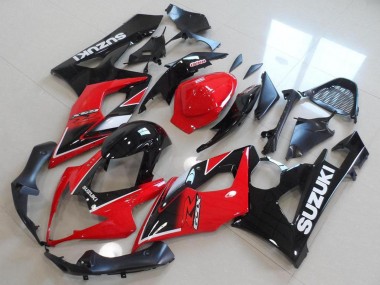 Online Rojo Negro Brillante OEM Estilo Carenado Moto Suzuki GSXR 1000 2005-2006