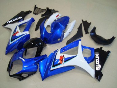 Online Blanco Azul Negro OEM Estilo Carenados Moto Suzuki GSXR 1000 2007-2008