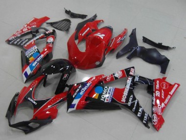 Online Rojo Negro Azul Blanco JOMO Carenado Moto Suzuki GSXR 1000 2007-2008
