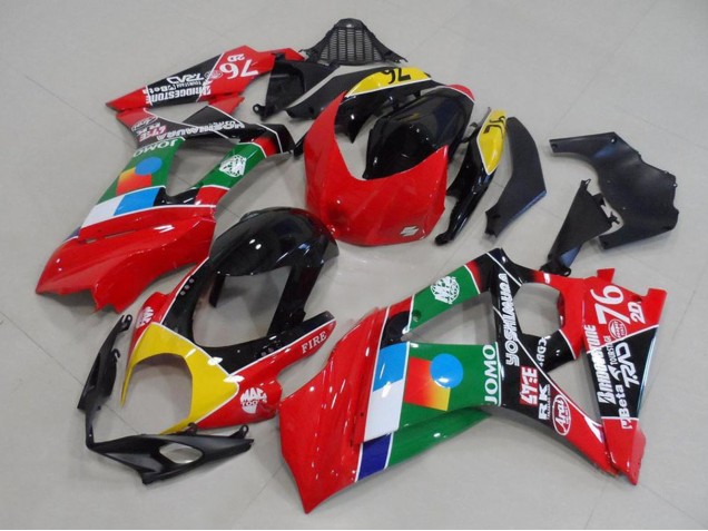 Online Rojo Amarillo Negro Azul Blanco Verde Carenado Moto Suzuki GSXR 1000 2007-2008