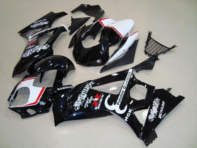 Online Negro Brillante Rojo Relentless Carenado Moto Suzuki GSXR 1000 2007-2008