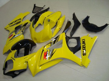 Online Amarillo Negro Brillante Carenados Moto Suzuki GSXR 1000 2007-2008
