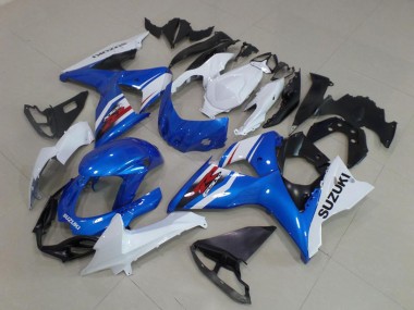 Online Blanco Azul Negro Kits Carenados ABS Suzuki GSXR 1000 2009-2016