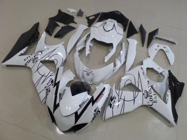 Online Blanco Negro Corona Carrera Carenado Moto Suzuki GSXR 1000 2009-2016