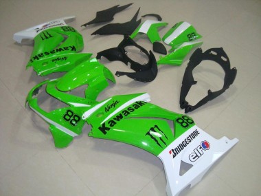 Online Blanco Verde Negro Monstruo 88 Carenado Moto Kawasaki ZX250R 2008-2012