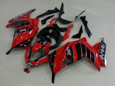 Online Rojo Negro Air Force Carenado Moto Kawasaki ZX300R 2013-2018