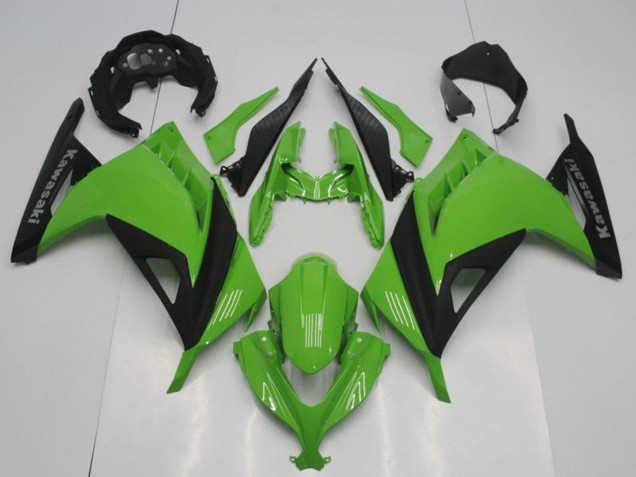 Online Verde Negro Mate OEM Estilo Carenado Moto Kawasaki ZX300R 2013-2018