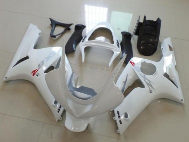 Online Blanco Plata Calcomanías Carenado Moto Kawasaki ZX6R 2003-2004