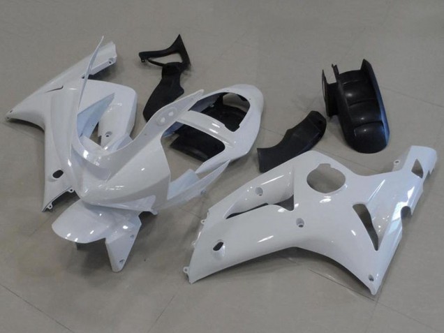 Online Blanco Carenado Moto Kawasaki ZX6R 2003-2004