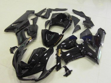 Online Negro Brillante Oro Calcomanías Carenado Moto Kawasaki ZX6R 2005-2006