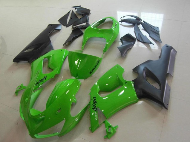 Online Verde Negro Mate Carenado Moto Kawasaki ZX6R 2005-2006