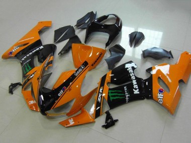 Online Naranja Negro Verde Monstruo Carenado Moto Kawasaki ZX6R 2005-2006