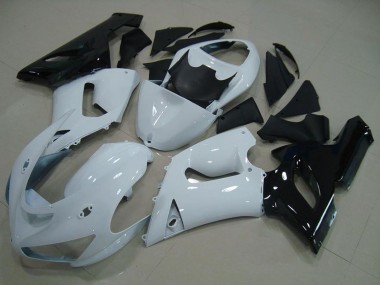 Online Blanco Negro Carenados Moto Kawasaki ZX6R 2005-2006