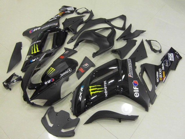 Online Negro Monstruo Carenado Moto Kawasaki ZX6R 2007-2008