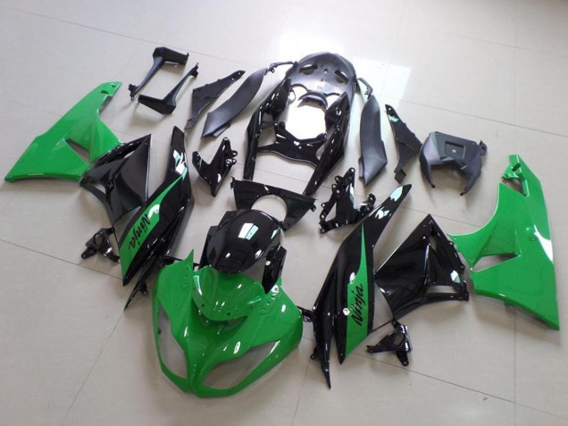Online Verde Negro Brillante Carenados Moto Kawasaki ZX6R 2009-2012