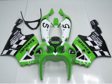 Online Verde Blanco Negro 5 Carenado Moto Kawasaki ZX7R 1996-2003