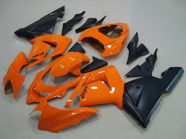 Online Naranja Negro Mate Carenado Moto Kawasaki ZX10R 2004-2005