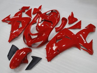 Online Rojo Blanco Carenado Moto Kawasaki ZX10R 2006-2007
