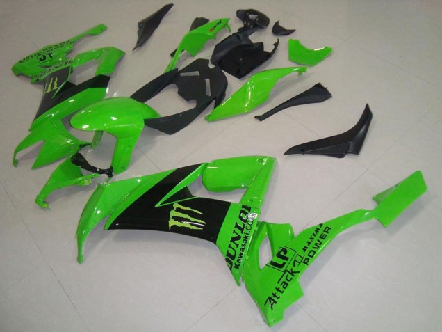 Online Verde Negro Monstruo Dunlop Carenado Moto Kawasaki ZX10R 2008-2010