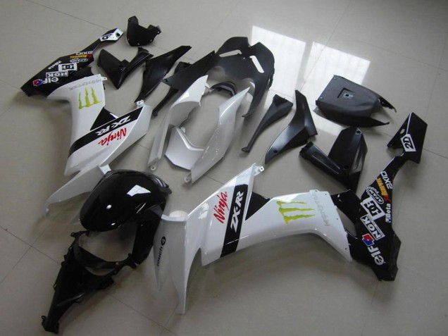 Online Blanco Negro Brillante Rojo Verde Monstruo Carenado Moto Kawasaki ZX10R 2008-2010