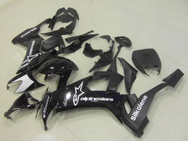 Online Negro Brillante Silkolene Star Carenado Moto Kawasaki ZX10R 2008-2010
