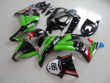 Online Verde Rojo Negro Brillante KIPS Motocard Elf 66 Carenado Moto Kawasaki ZX10R 2011-2015