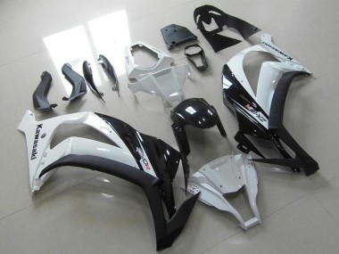 Online Blanco Negro Brillante Carenados Moto Kawasaki ZX10R 2011-2015