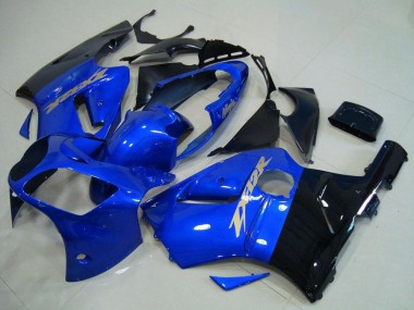 Online Azul Negro Brillante Carenado Moto Kawasaki ZX12R 2000-2001