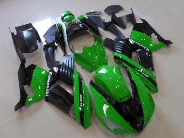 Online Verde Negro Brillante Carenado Moto Kawasaki ZX14R ZZR1400 2006-2011