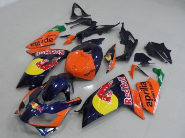 Online Naranja Rojo Amarillo Azul Oscuro Rojo Bull Carenado Moto Aprilia RS125 2006-2011