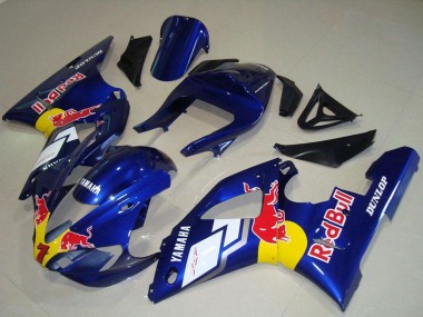 Online Azul Blanco Amarillo Rojo Bull Carenado Moto Yamaha YZF R1 2000-2001