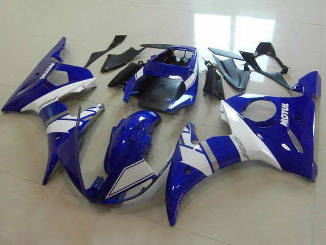 Online Azul Blanco Plata Carenado Moto Yamaha YZF R6 2003-2004