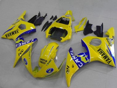 Online Amarillo Azul Camello Carenado Moto Yamaha YZF R6 2003-2004