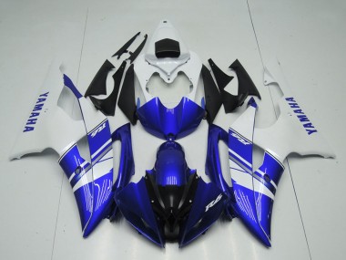 Online Blanco Azul Negro OEM Estilo Carenado Moto Yamaha YZF R6 2008-2016