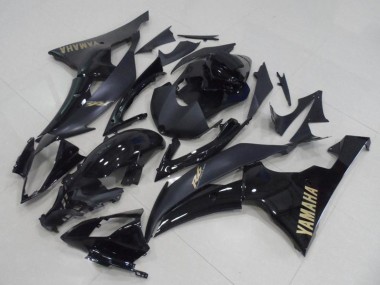 Online Negro Brillante Negro Mate Oro Calcomanías Carenado Moto Yamaha YZF R6 2008-2016