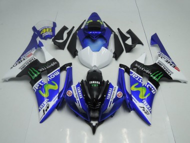 Online Azul Blanco Negro Brillante Verde Monstruo MoviStar Yamalube ENEOS Carenado Moto Yamaha YZF R6 2008-2016