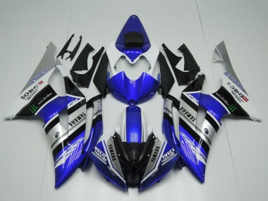Online Blanco Azul Plata Negro Monstruo ENEOS Yamalube Semakin Didepan Carenado Moto Yamaha YZF R6 2008-2016
