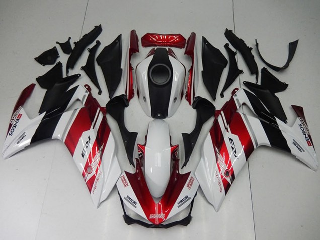 Online Blanco Rojo Negro Carenados Moto Yamaha YZF R3 2015-2018