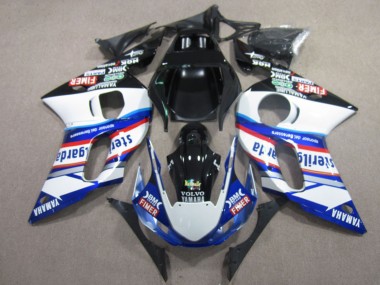 Online Blanco Azul Rojo Negro Vilvo Fimer Sterilgarda Carenado Moto Yamaha YZF R6 1998-2002